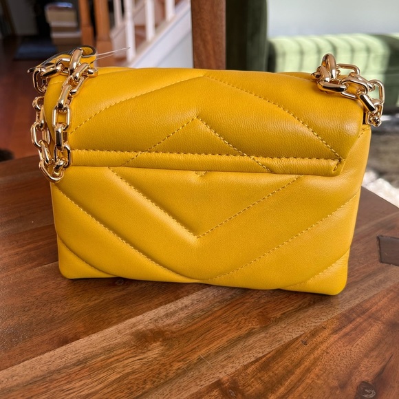 Michael Kors Sunflower Cece Chain Quilted Leather Crossbody Bag Purse - Picture 14 of 15